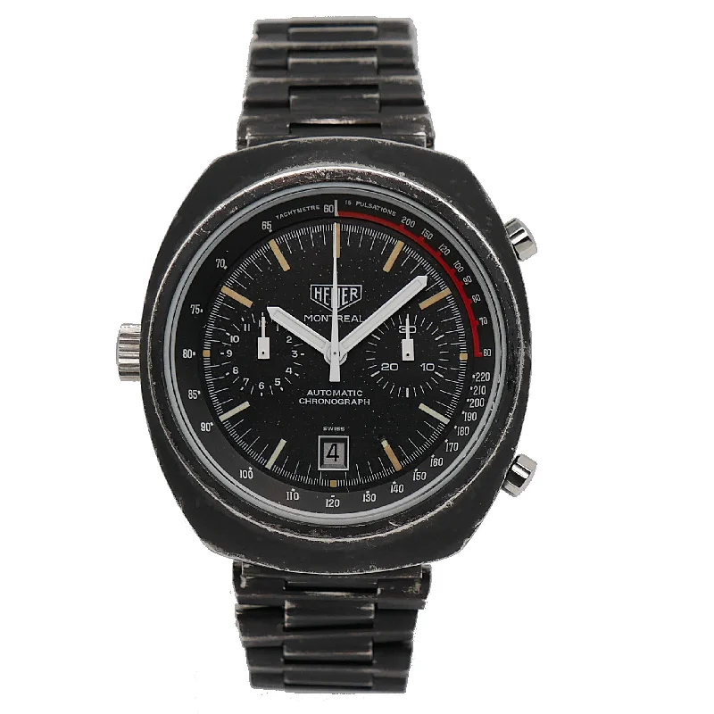 Heuer Montreal Vintage Stahl PVD black - 110.503