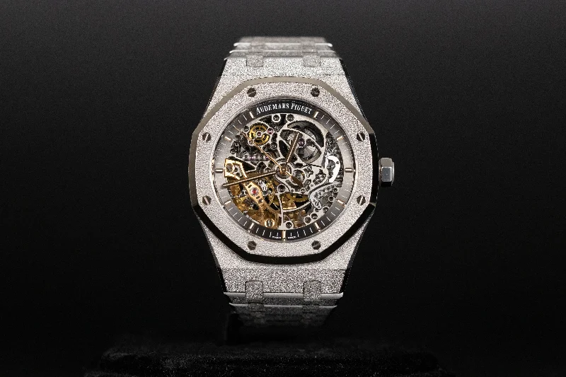 Audemars Piguet<br>15407BC Royal Oak Frosted White Gold Skeleton Dial