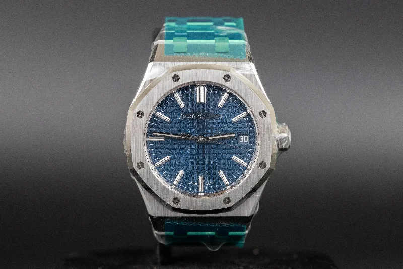 Audemars Piguet<br>15550ST Royal Oak Blue Dial 50th Anniversary