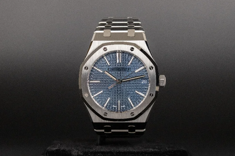 Audemars Piguet<br>15510ST Royal Oak Blue Dial 50th Anniversary