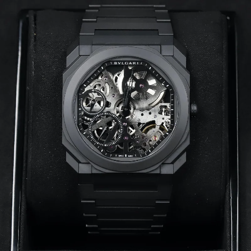 Bulgari<br>103126 Octo Finissimo Skeleton Black Ceramic