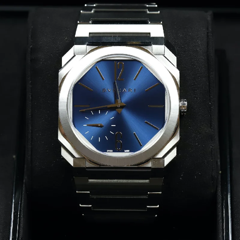 Bulgari<br>103431 Octo Finissimo Steel Blue Dial