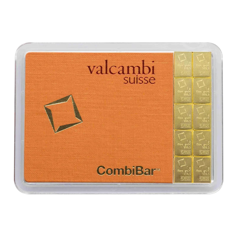 Combi Barren - 10 g Gold .9999 (10 x 1 g) Valcambi