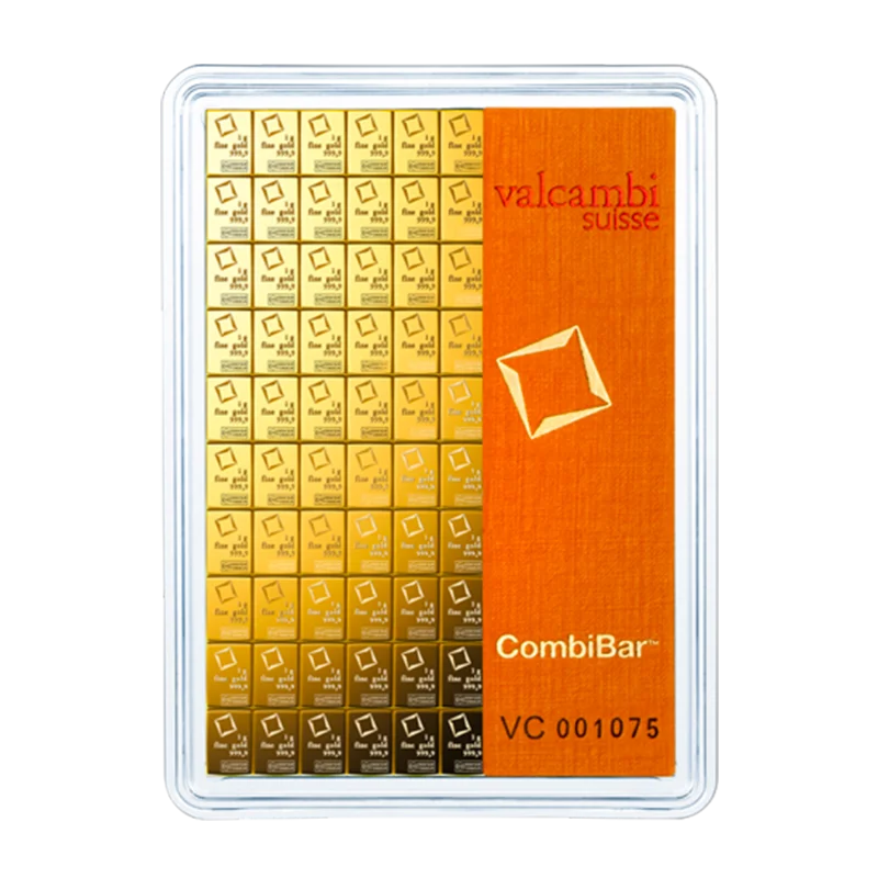 Combi Barren - 100 g Gold .9999 (100 x 1 g) Valcambi