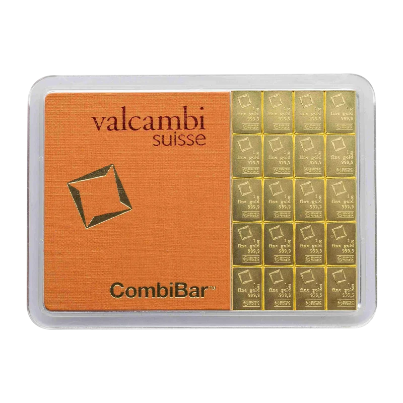 Combi Barren - 20 g Gold .9999 (20 x 1 g) Valcambi