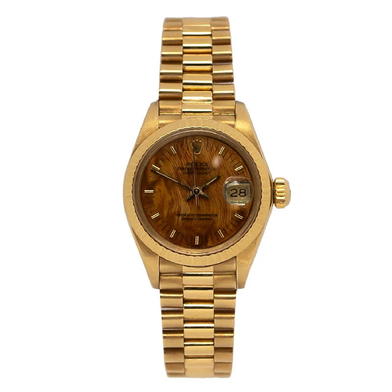 Lady Datejust 26mm President Rare Wood Dial 1980 - 6917