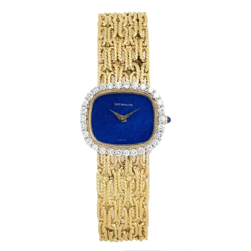 Rare Yellow Gold Tiffany&Co Lapis Dial 1968 - 50281