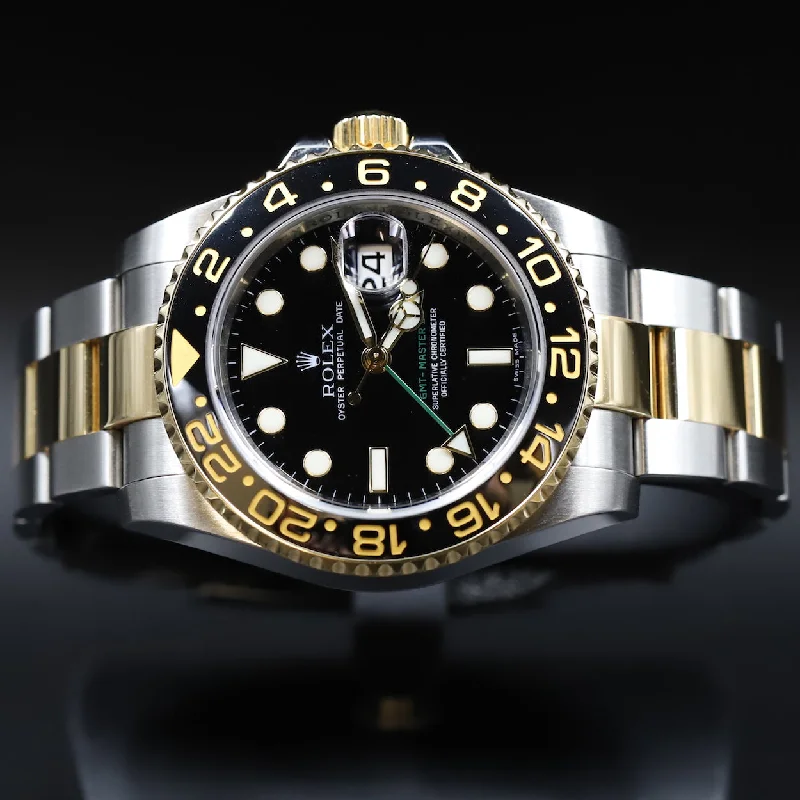 Rolex<br>116713LN GMT Master II SS/18k Black Dial