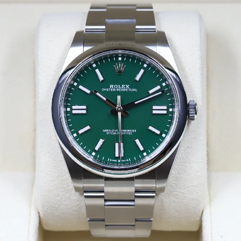 Rolex<br>124300 Oyster Perpetual 41mm Green Dial