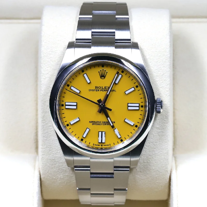 Rolex<br>124300 Oyster Perpetual 41mm Yellow Dial