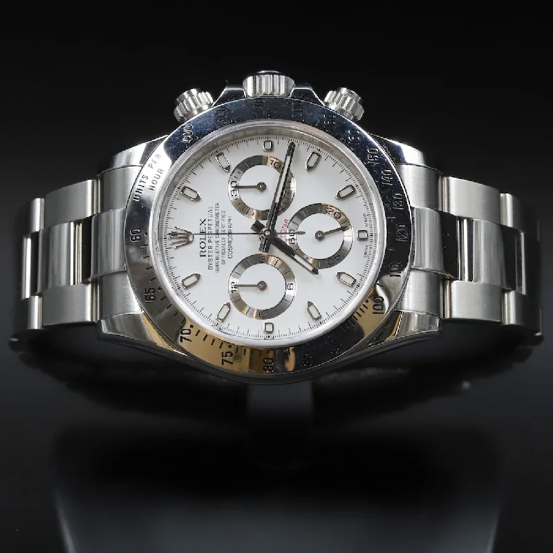 Rolex<br>116520 Daytona White Dial Blue Chromalight Lume