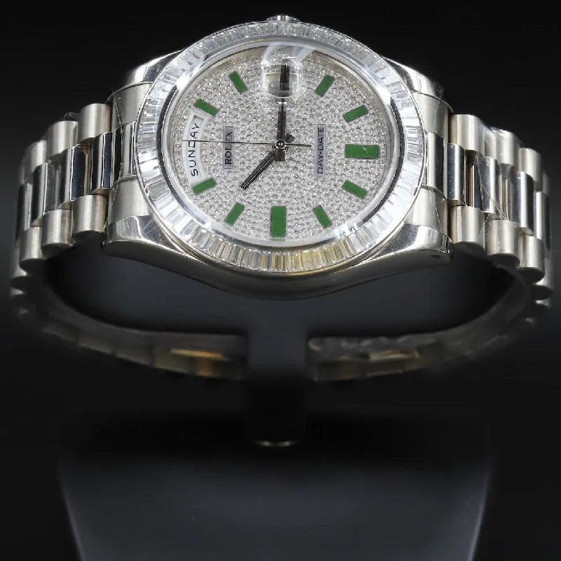 Rolex<br>218399 DayDate II Pave Dial