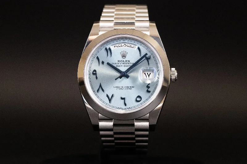 Rolex<br>228206 DayDate 40 Ice Blue Hindi Arabic Dial