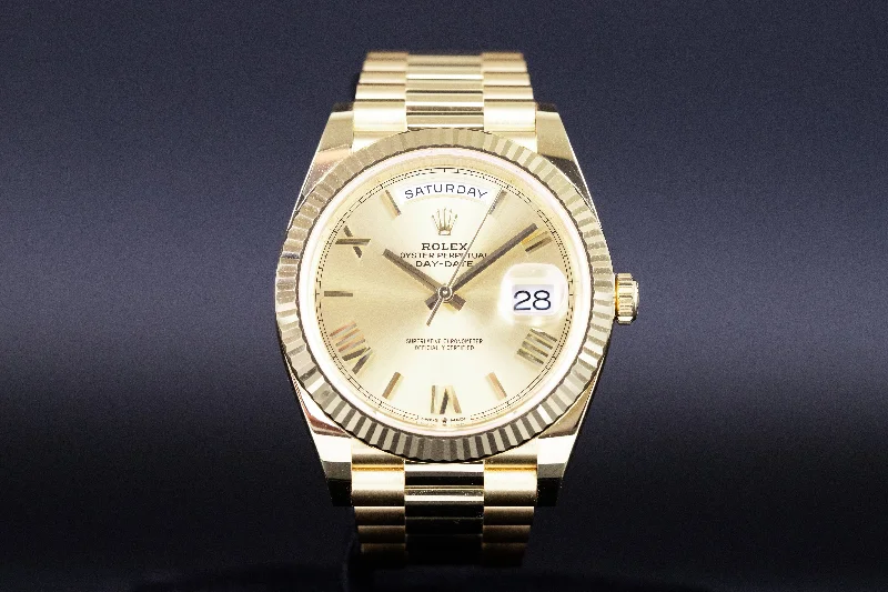 Rolex<br>228238 DayDate 40 Champagne Roman Numeral Dial