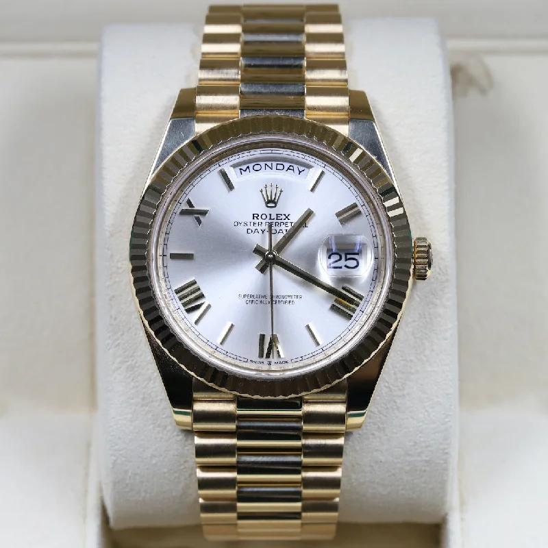 Rolex<br>228238 DayDate 40 Silver Roman Numeral Dial