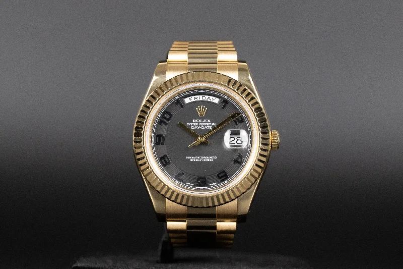 Rolex<br>218238 DayDate II Black Concentric Dial