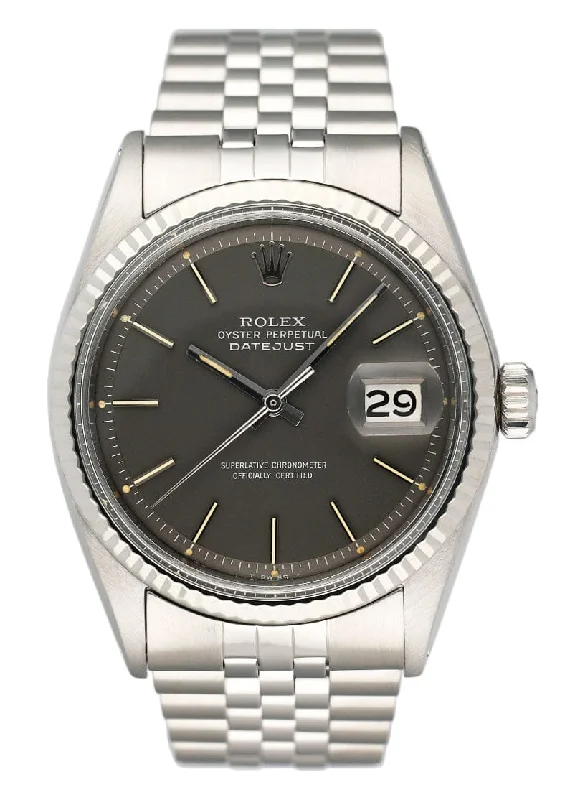 Rolex Datejust 1601 Gray Dial Stainless Steel Mens Watch