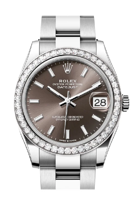 Rolex Datejust 31 Dark Grey Dial Ladies Watch 278384RBR 278384RBR-0019