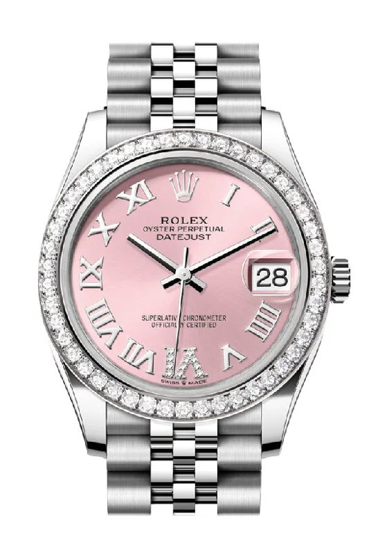 Rolex Datejust 31 Pink Roman Dial Jubilee Ladies Watch 278384RBR 278384RBR-0028