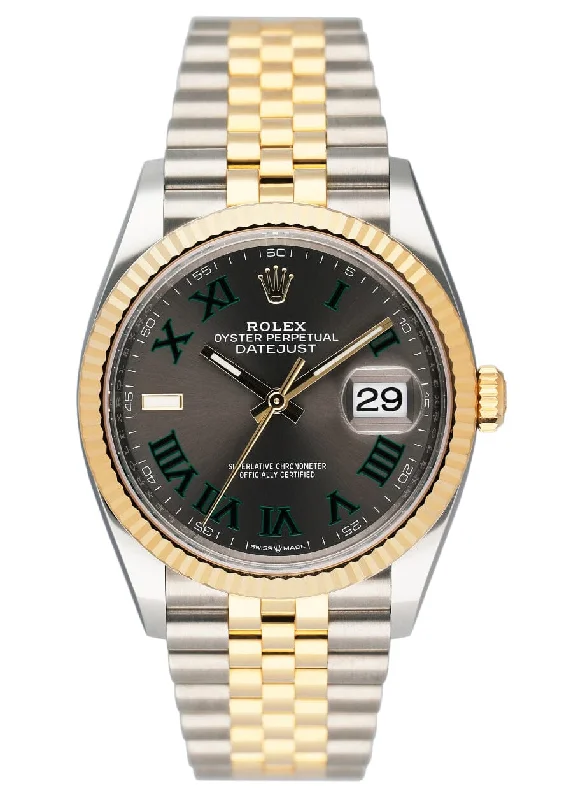 Rolex Datejust 36 126233 Wimbledon Dial Mens Watch Box Papers 2024