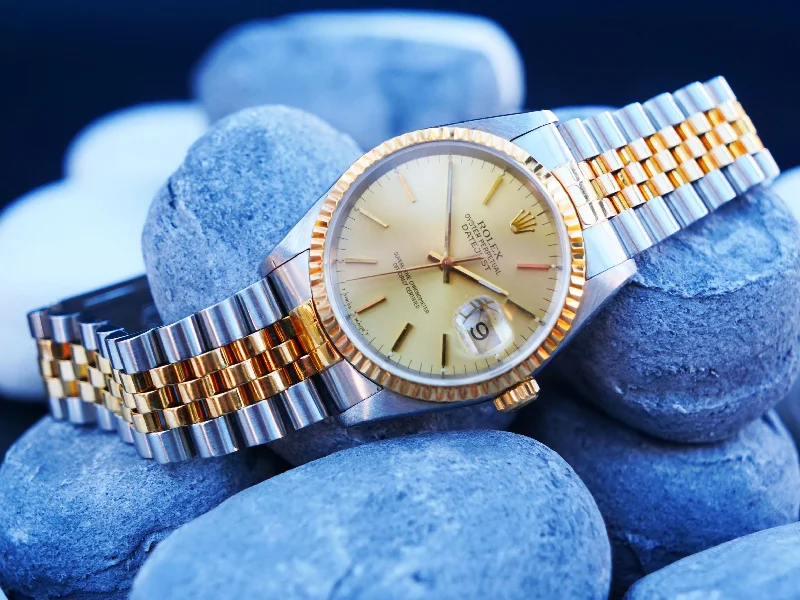 Rolex Datejust 36mm 18ct gold and stainless steel.