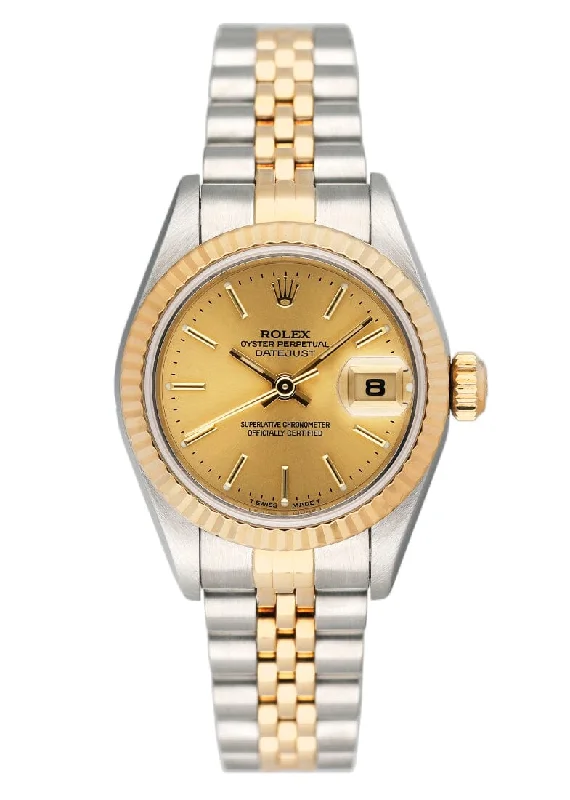 Rolex Datejust 69173 Champagne Dial Ladies Watch Box Papers