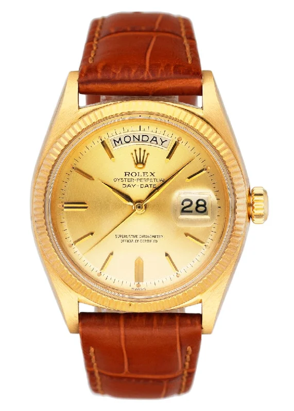 Rolex Day Date 1803 Champagne Dial 18K Yellow Gold Mens Watch