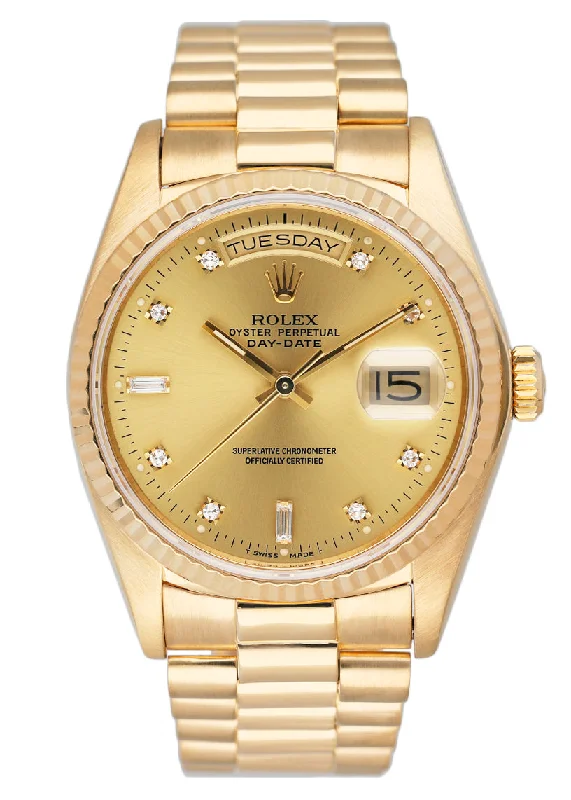 Rolex Day Date 18038 18K Yellow Gold Mens Watch