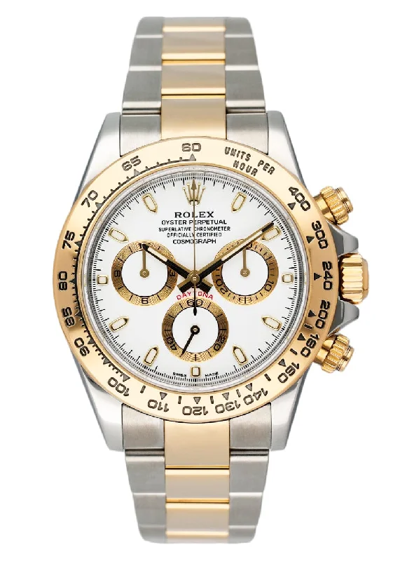 Rolex Daytona 116503 White Dial Two Tone Mens Watch Box Papers