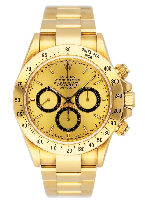 Rolex Daytona 16528 Zenith Champagne Dial Mens Watch