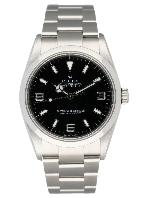 Rolex Explorer 114270 Black Dial Stainless Steel Mens Watch