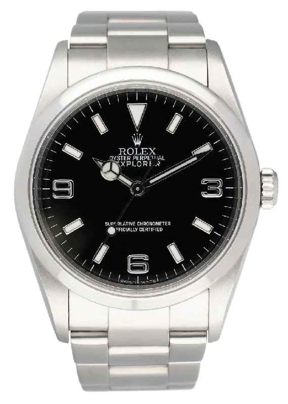 Rolex Explorer 114270 Engraved Mens Watch