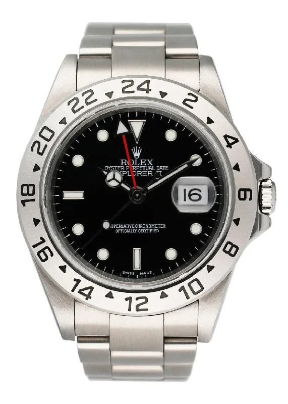 Rolex Explorer II 16570 Black Dial Mens Watch Box Papers