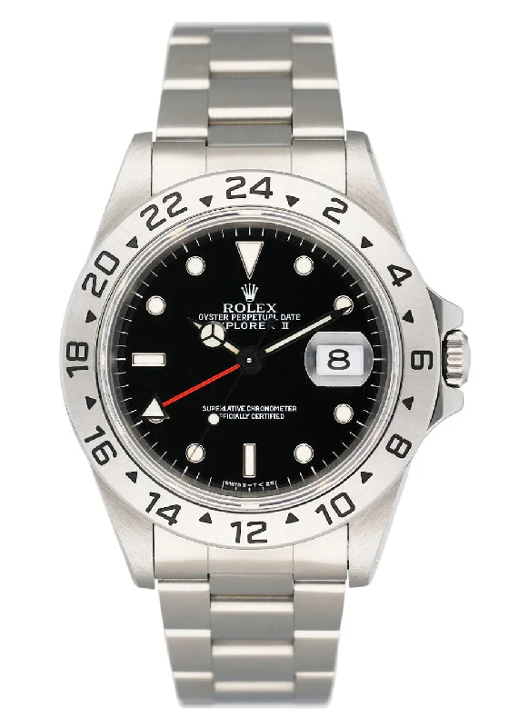 Rolex Explorer II 16570 Black Dial Mens Watch