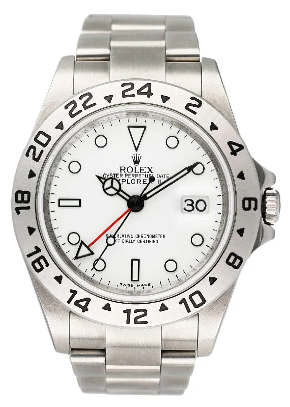 Rolex Explorer II 16570 White Dial Mens Watch Box Papers