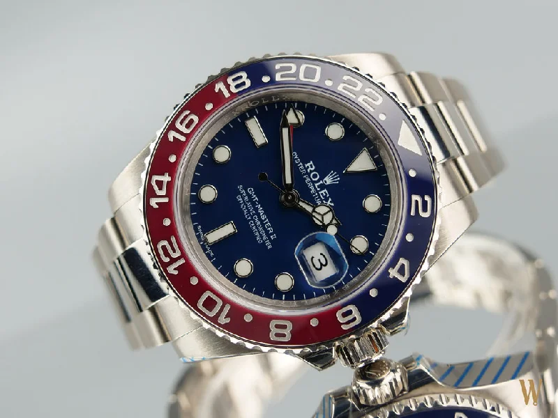 Rolex GMT Master II 18ct White Gold Pepsi with Blue Dial