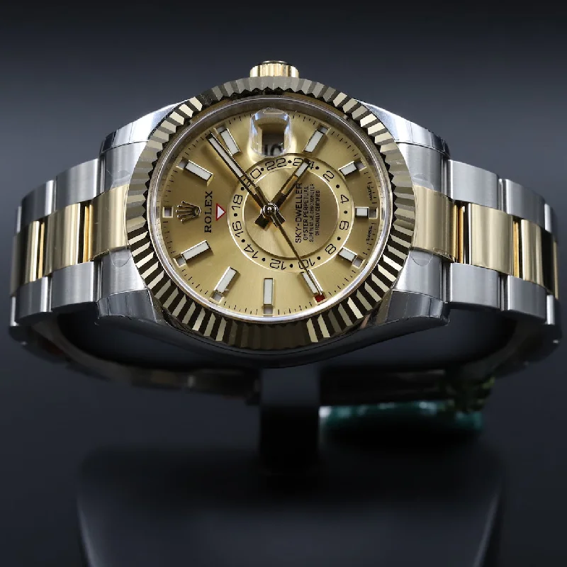 Rolex<br>326933 Sky-Dweller SS/18k Champagne Dial