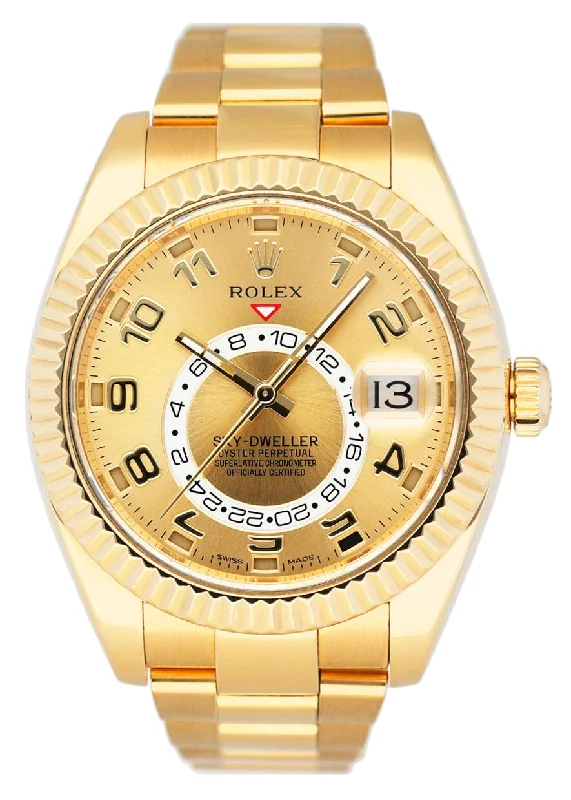 Rolex Sky-Dweller 326938 Champagne Dial Mens Watch Box Papers