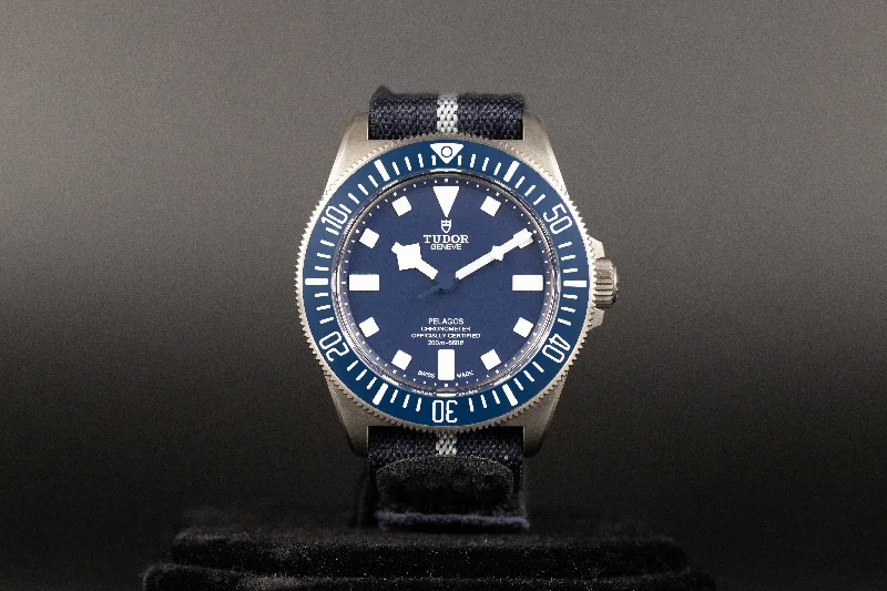 Tudor<br>M25707B Pelagos FXD Titanium Blue Dial