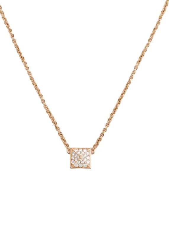 Hermès Clou D'H Rose Gold Diamond SM Pendant Necklace SKC1759