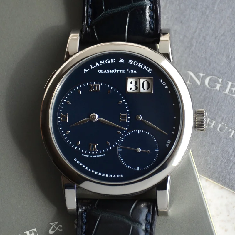 A. Lange & Sohne Lange 1 Blue Dial, White Gold