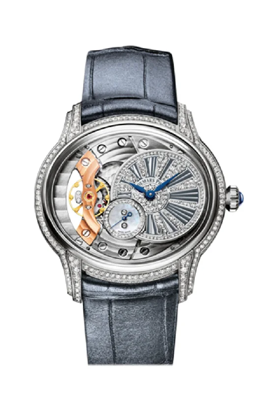 Audemars Piguet Millenary 39.5 Hand-Wound  Diamond Paved Roman White Gold 77248BC.ZZ.A111CR.01