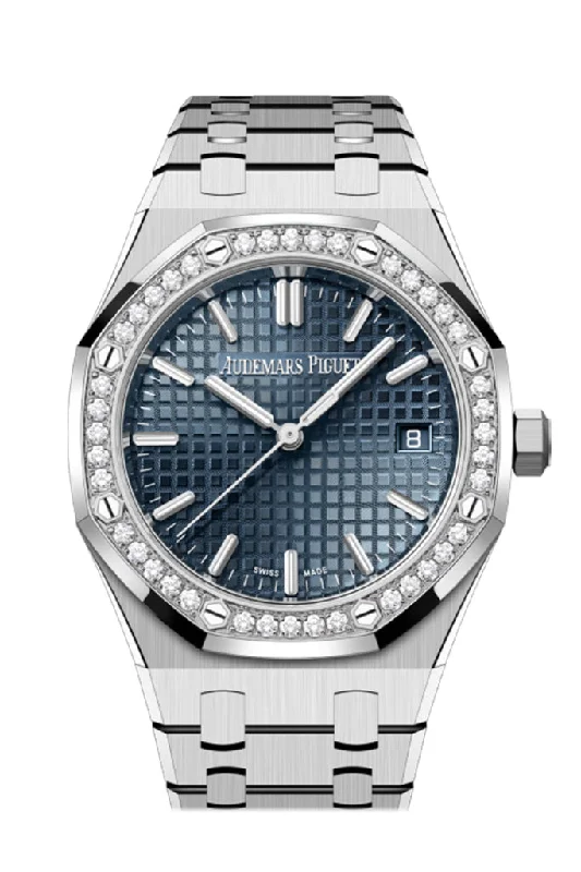 Audemars Piguet Royal Oak 34 Bleu nuit nuage 50 dial  Stainless steel Watch 77451ST.ZZ.1361ST.02