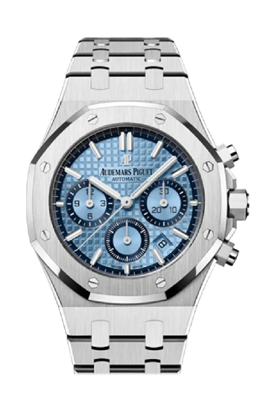 Audemars Piguet Royal Oak 38 Chronograph White Gold Blue Dial Watch 26317BC.OO.1256BC.01