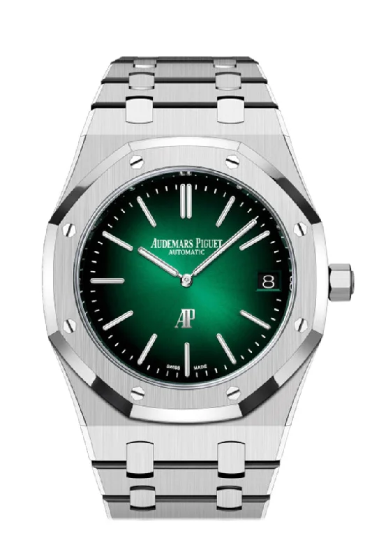 Audemars Piguet Royal Oak 39 Smoked Green dial 950 platinum Watch 16202PT.OO.1240PT.01