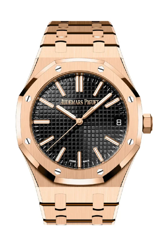 Audemars Piguet Royal Oak 41 Black Dial 50th Anniversary Rose Gold 15510OR.OO.1320OR.02 DCM