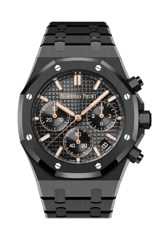 Audemars Piguet Royal Oak 41 Black dial Black ceramic Watch 26240CE.OO.1225CE.01 DCM