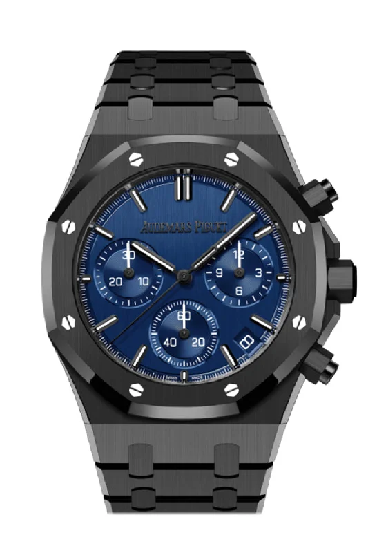 Audemars Piguet Royal Oak 41 Blue dial Black ceramic Watch 26240CE.OO.1225CE.98