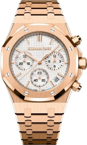 Audemars Piguet Royal Oak 41mm Chronograph Rose Gold Silver Dial | 26240OR.OO.1320OR.07