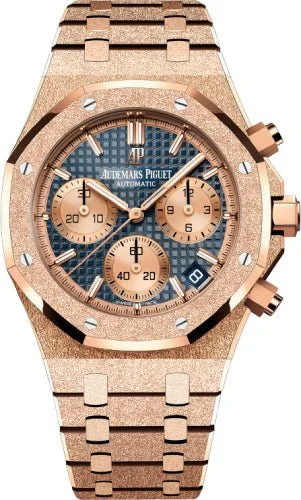 Audemars Piguet Royal Oak 41mm  Frosted Gold Chronograph Blue Dial - 26239OR.GG.1224OR.01